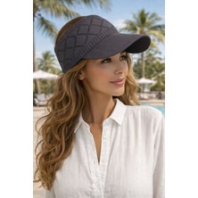 Aydın Şapkacınız Simli Örgü Vizör Şapka Kadın – Nefes Alabilen Yazlık Tenisçi Şapkası Uv Korumalı Şık Güneşlik