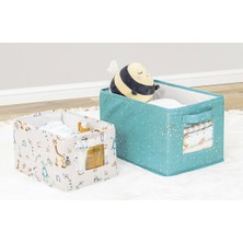 isiltikidsmoda Baby 2'li Pencereli Düzenleyici Çok Amaçlı Organizer Kutu (Yeşil) ( Lisinya )