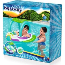 isiltikidsmoda Bestway Gölgelikli Direksiyonlu Kornalı Bot 107X102 cm - 34149 (Lisinya)