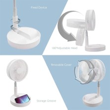 Teleskopik Fan Vantilatör 4 Modlu Şarjlı Katlanabilir Yükseltilebilir Taşınabilir Serinletici Portatif Masa Vantilatörü ( Lisinya )