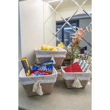 isiltikidsmoda Çok Amaçlı Saklama Organizer Kutu Kare Keçe Sepet (3 Boy) ( Lisinya )