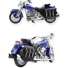 isiltikidsmoda 1:12 Ölçekli Model Motosiklet - Classic - HX796 - Mavi (Lisinya)