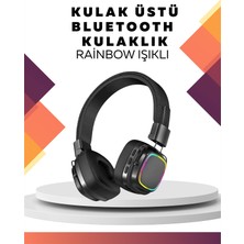 isiltikidsmoda Kablosuz Rgb Işıklı Katlanabilir Bluetooth Kulak Üstü Kulaklık - Lisinya