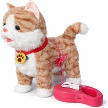 Selin Toys Şarjlı Dev Boy Kumandalı Yürüyen Dil Çıkarıp Baş Sallayan Ses Tekrarı Yapan  Müzikli Kedi