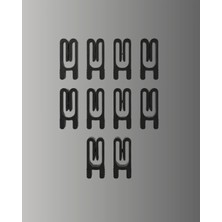 Uslucan Alışveriş Poşet Kapatma Mandalı Hava Geçirmez Siyah 10 Adet Set