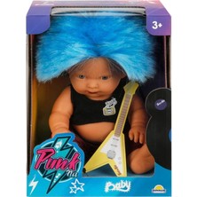 isiltikidsmoda Punkçı Bebek Figürü 25 cm - Mavi Saçlı (Lisinya)