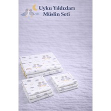More Home Çok Amaçlı Müslin Örtü, Müslin Bebek Battaniyesi, %100 Pamuk Tek Katlı Müslin Bez 5 Parça