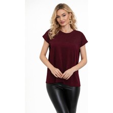 Lavella Kadın Triko Kısa Kol Bluz 12949 BGL-ST05311