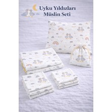 More Home Çok Amaçlı Müslin Örtü, Müslin Bebek Battaniyesi, %100 Pamuk Tek Katlı Müslin Bez 7 Parça