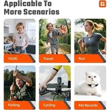 isiltikidsmoda F2 2k 1080P Parmak Kamera 130° Geniş Açı IPS Ekranlı 25G Mini Taşınabilir Cep Kamerası Beyaz - Lisinya