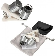 isiltikidsmoda -Evrensel LED Işıklı Mini Cep Mikroskobu, Tüm Kameralı Telefonlar Için NO:9882-W ( Lisinya )