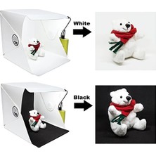 isiltikidsmoda Ürün Çekim Çadırı Mini Fon Fotoğraf Stüdyosu Ledli Işık Perdesi - Lisinya