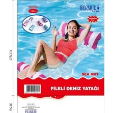 isiltikidsmoda Fileli 2 Yastıklı Premium Deniz Havuz Hamağı 130 cm - 2410106 (Lisinya)