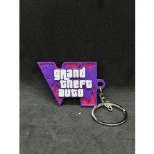 Goka 3D Craft Grand Theft Auto Vı (Gta 6) Temalı 3D Tasarım Anahtarlık - Vice City Vibes