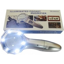 isiltikidsmoda -7x Büyüteç 6 LED Işık Aydınlatma 50MM Optik Lens El Büyüteç ( Lisinya )