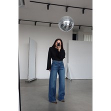 Özge Özgenç Geniş Paça Straight Jean