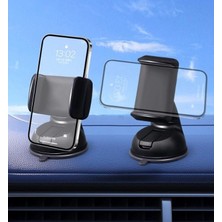 Araç Içi Torpido ve Cam Vakumlu Kısa Boy Telefon Tutucu