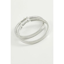 Ronanna Kare Baklava Desenli Halka Küpe 3,5 cm