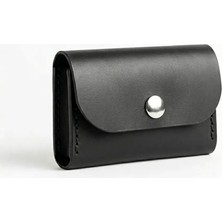 Deri Sepeti Noir Minimal Kartlık Hakiki Deri Siyah