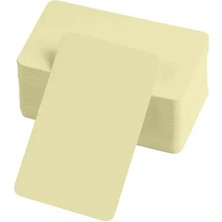 Boş Kelime Kartları 5x8 cm - 50 Adet Oval Kenarlı | Tabu &amp; Not Kartları - Sarı