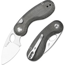 Kizer Microbe™ | Button Liner Lock™ | Norplex Ultrex™ Micarta | 14C28N | Kizerv™ 2742A2