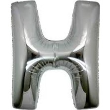 H Harf Folyo Balon Gümüş Renk 40 Inç