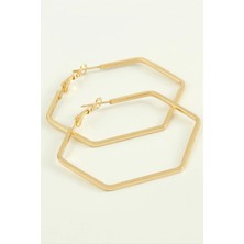 Ronanna Beşgen Halka Küpe 6 cm