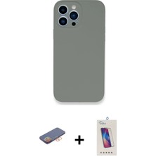 iPhone 13 Pro Max Zirve Modern Özel Seri - Siyah Joko 5d Cam + Turuncu Renkli Kamera Lens Koruma Cam