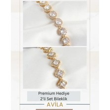 Vıp Baget Daire + Vıp Yonca Baget 2’li Kadın Bileklik Seti