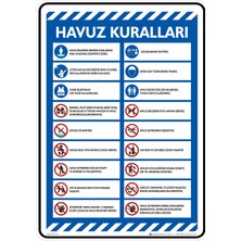 İsg Tabelam 25X35CM/ETIKET/HAVUZ Kuralları /v2