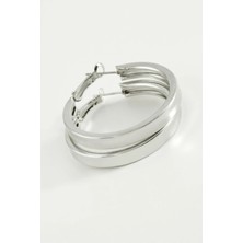 Ronanna Düz Kare Halka Küpe 4,5 cm