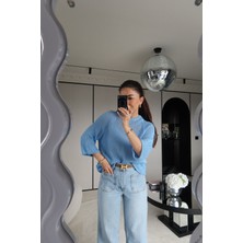 Özge Özgenç Bisiklet Yaka Merserize Triko