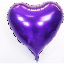 Kalp Balon Folyo Mor 45 cm 18 Inç