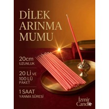 İzmir Candle 100'LÜ Pembe katolik ,ortodoks dini mum,kutsal,sunak,votif,el yapımı dua mumu,kilise,dilek,arınma,ritüel