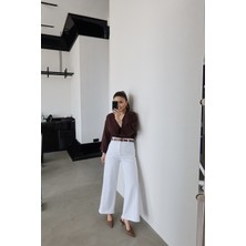 Özge Özgenç Geniş Paça Kemerli Jean