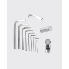 9 Parça Kısa Tip Alyan Seti Isıl Işlemli Profesyonel Kullanım