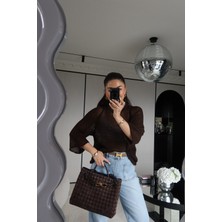 Özge Özgenç Bisiklet Yaka Merserize Triko