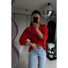 Özge Özgenç Bisiklet Yaka Merserize Triko