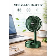 Torima F-06 Yeşil Taşınabilir Şarjlı Mini Fan 5 W Soğutucu Özellikli 3 Kademeli Vantilatör