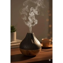 Ferro E348 Volcano Yanardağ Görünümlü USB Hava Nemlendirici Buhar Makinesi - Alev Efektli Siyah