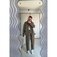 Özge Özgenç Yıkamalı Gömlek Pantolon Takım