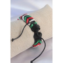 Karışık Renk Ipli Deri Erkek Bileklik