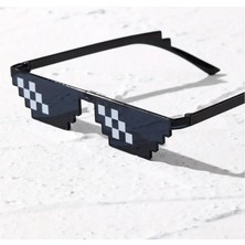 Thug Life Trend Güneş Gözlüğü Mozaik Siyah Kedi Gözlükleri