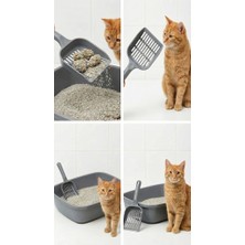 Mikro Delikli Kedi Kumu Küreği – Kum Israfını Önleyen Dayanıklı Ergonomik Temizlik Küreği