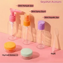 6 Parça Renkli Kapaklı Seyahat Için Boş Şişe Seti