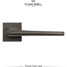 Yüksel Tema Italyan Antrasit Rozetli Kapı Kolu Takımı