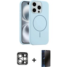 Cepte Toptan iPhone 15 Pro Max Yankı Form Serisi - Siyah 3D Antistatik Hayalet Cam Ekran Koruyucu + Gümüş Pvd Metal Kamera Lens