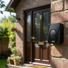 Siyah Kablosuz Su Geçirmez Kapı Zili