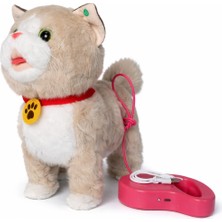 Selin Toys Şarjlı Dev Boy Kumandalı Yürüyen Ses Taklit Eden Başını Sallayıp Dil Çıkaran Müzikli Kedi