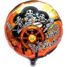 Kuru Kafalı Korsanlar Halloween Şekilli Folyo Balon 45 cm